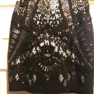 Black Sequence Skirt